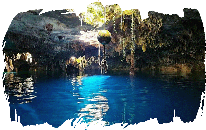 Cenote Kin-Ha ubicado cerca de terrenos en puerto morelos